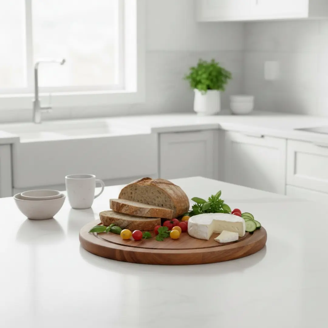 Cookinglife Acacia Snijplank - Ø25cm - Antibacterieel