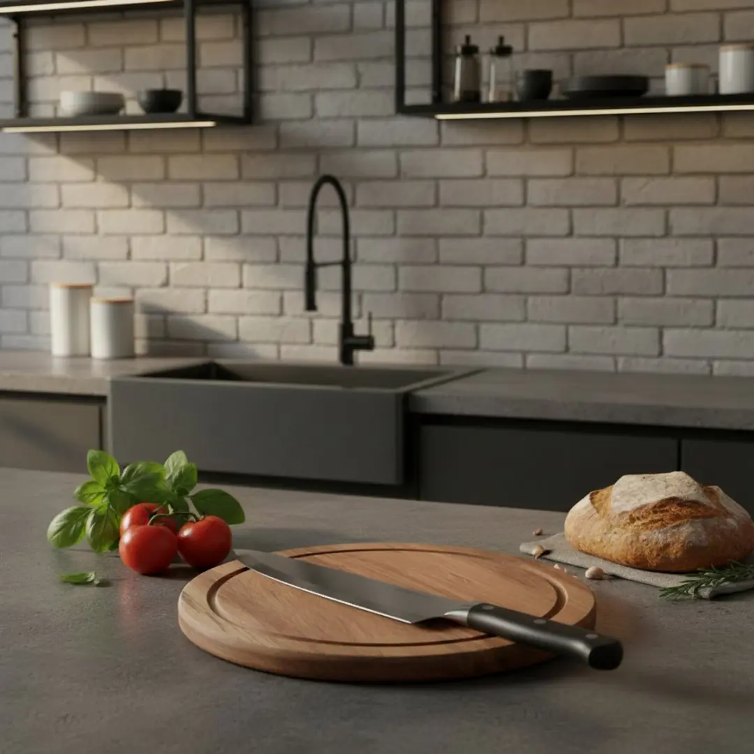 Cookinglife Acacia Snijplank - Ø25cm - Antibacterieel