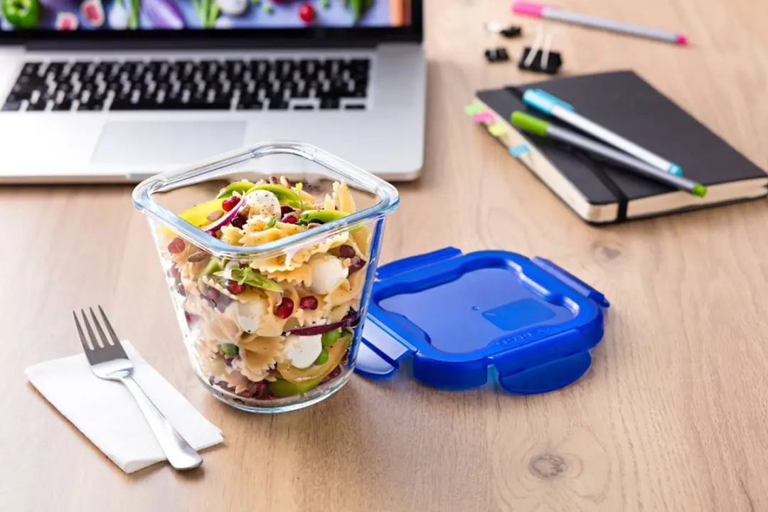 PYREX Cook & Go Lunchboxset 2,4L - 3 Stuks - Blauw/Transparant