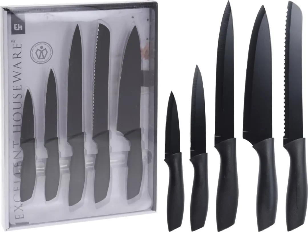 Excellent Houseware Black Style Messenset - 5 Stuks - afbeelding 6 van 6