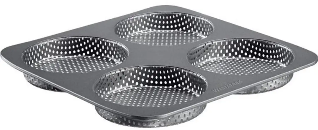 Westmark Burger Bun Bakvorm 4x Ø12cm - Antiaanbak - Grijs