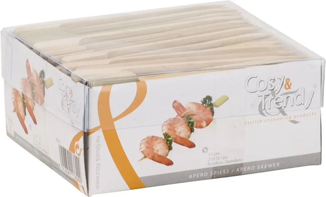 Cosy&Trendy Bamboe Sateprikkers 250 Stuks - 12cm