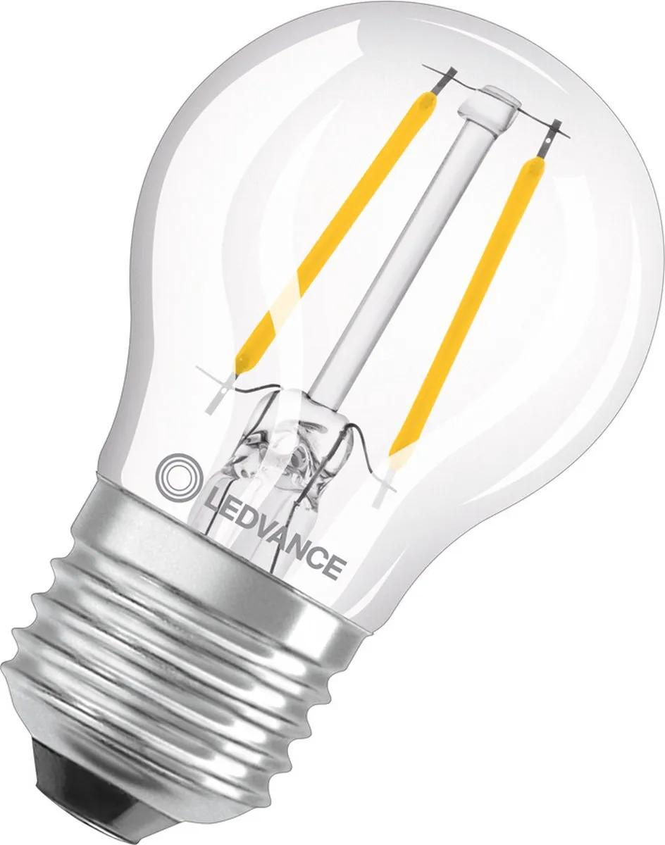 LEDVANCE Classic E27 Peer Filament 4.8W 470lm - Zeer Warm Wit - afbeelding 2 van 6