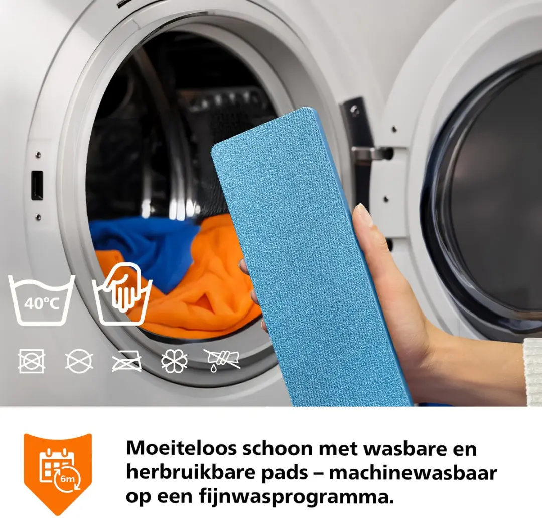 Philips OneUp XV1884/20 Dweildoek - 2 Stuks - Houten Vloer