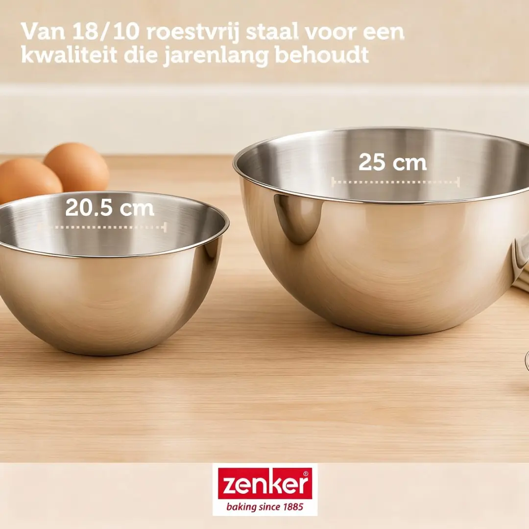 Zenker Bakset Springvorm 24cm - Groente - 2 Mengkommen, Spatel & Maatbeker
