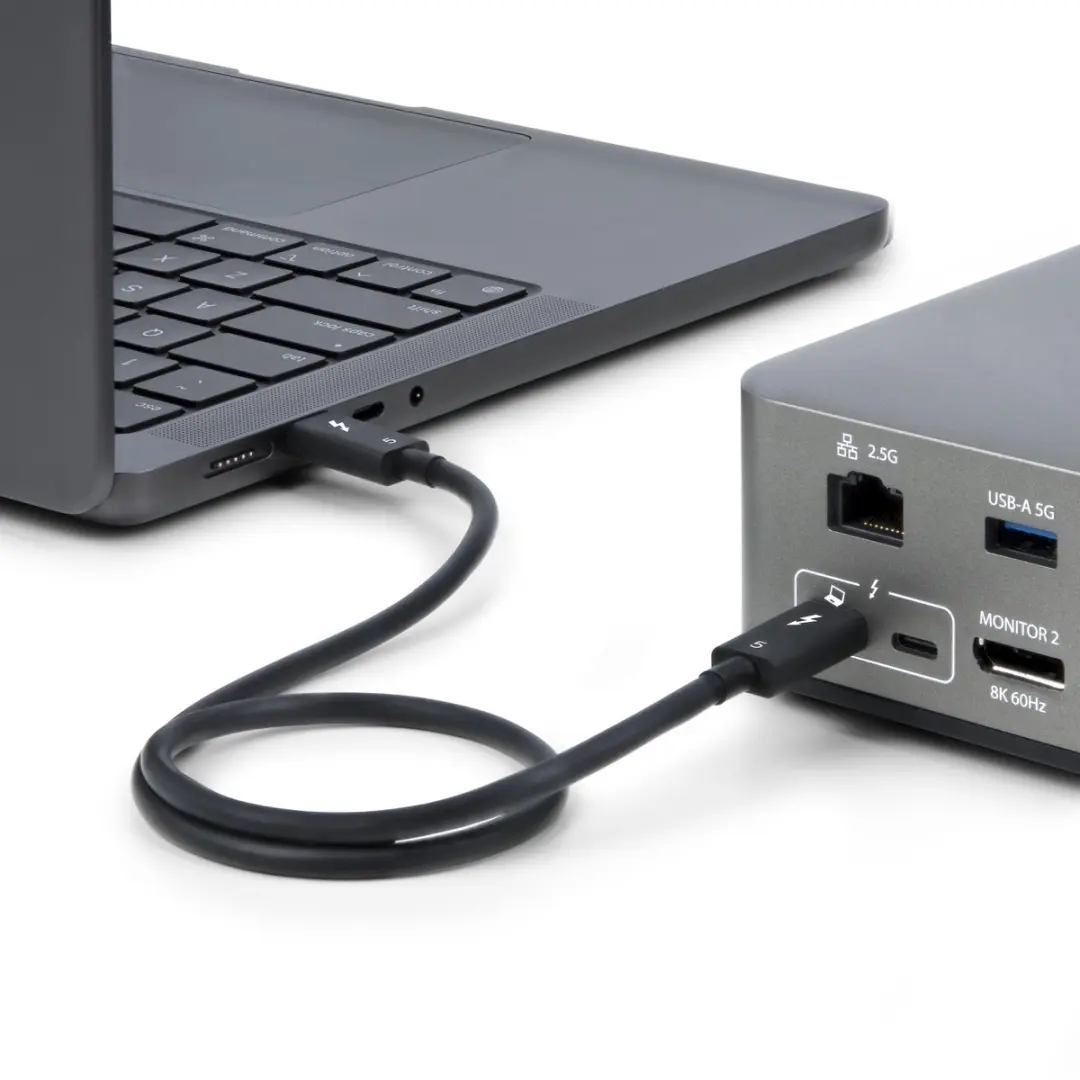 Startech TBLT5MM50CM240W Thunderbolt 5 Kabel 80Gbps 240W - Zwart
