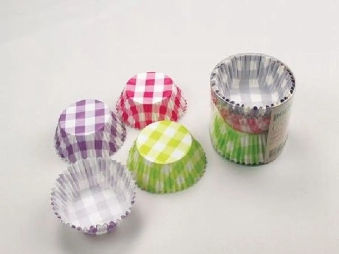 Patisse Cupcakevormpjes Geblokt Ø7cm - 90 Stuks - Rood