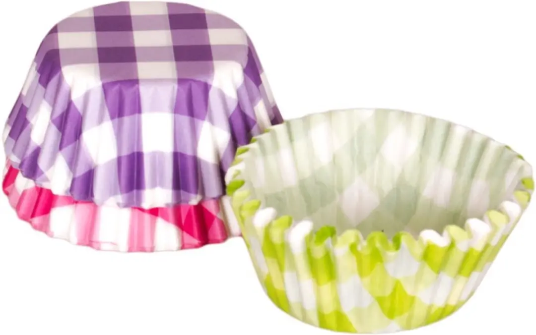 Patisse Cupcakevormpjes Geblokt Ø7cm - 90 Stuks - Rood