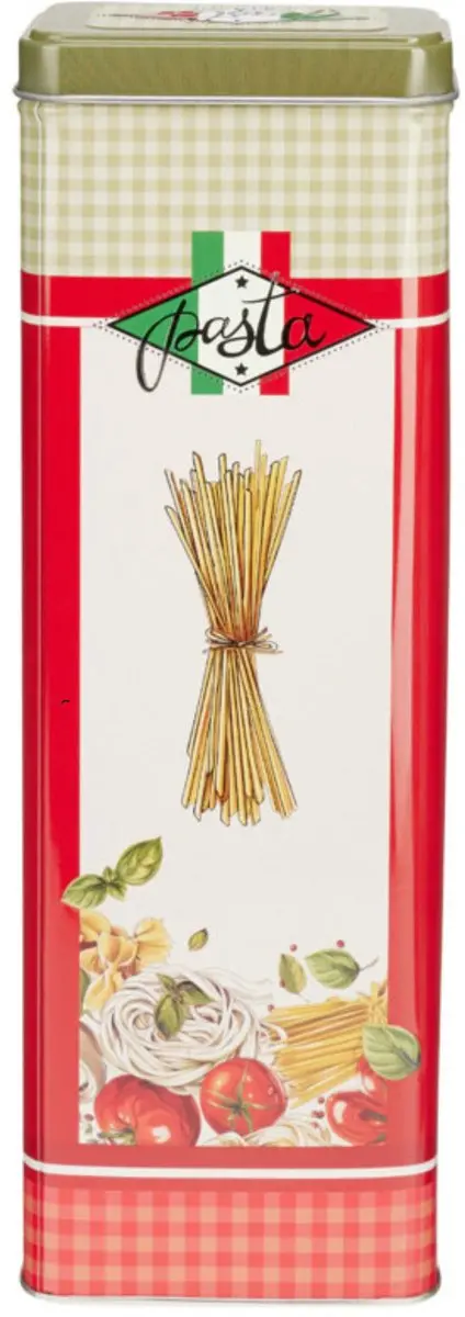 Excellent Houseware Nostalgia Pasta Bewaarblik - 2 Stuks - Olijfgroen