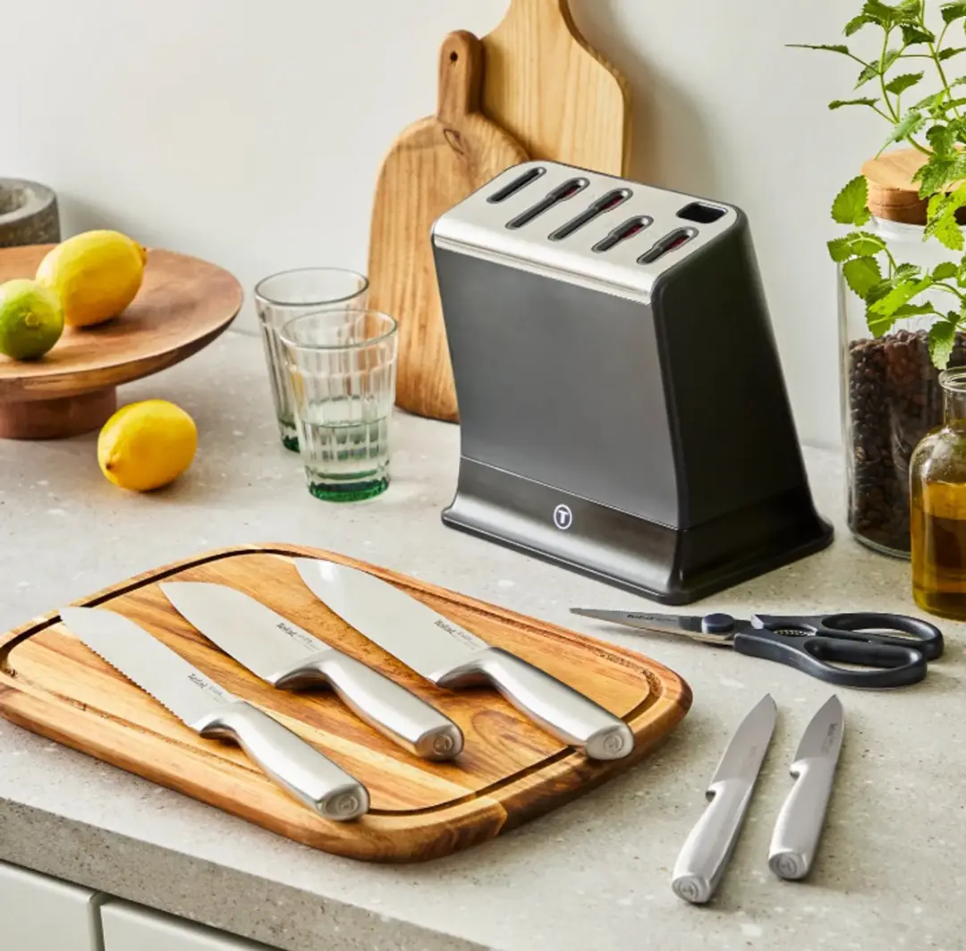 Tefal EverSharp K2977S44 Messenblokset - 6-delig - Roestvrijstaal