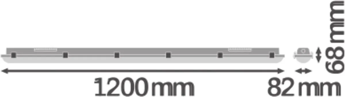 LEDVANCE Waterdichte Montagebalk 32W 4000lm - 120cm - Warm Wit
