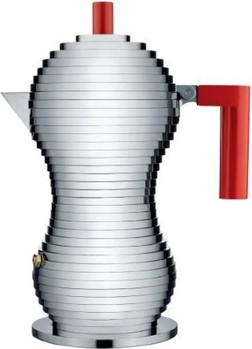 Alessi Pulcina Percolator MDL02/3RFM - 3 Kopjes 350ml - Rood