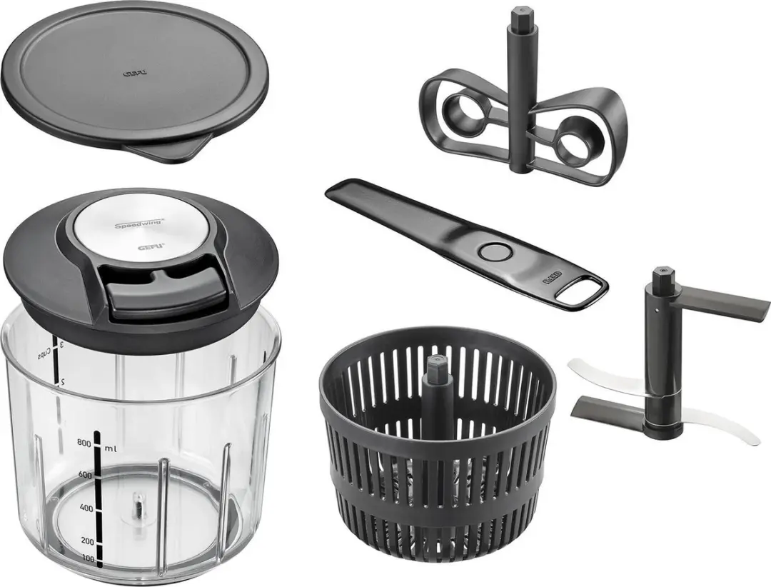 GEFU Speedwing Multihakker 800ml - Zilver