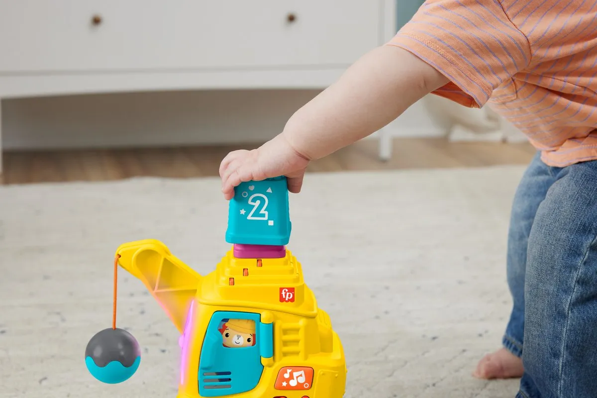 Fisher Price Tel- en Stapelkraan - 6 Onderdelen - Multicolor