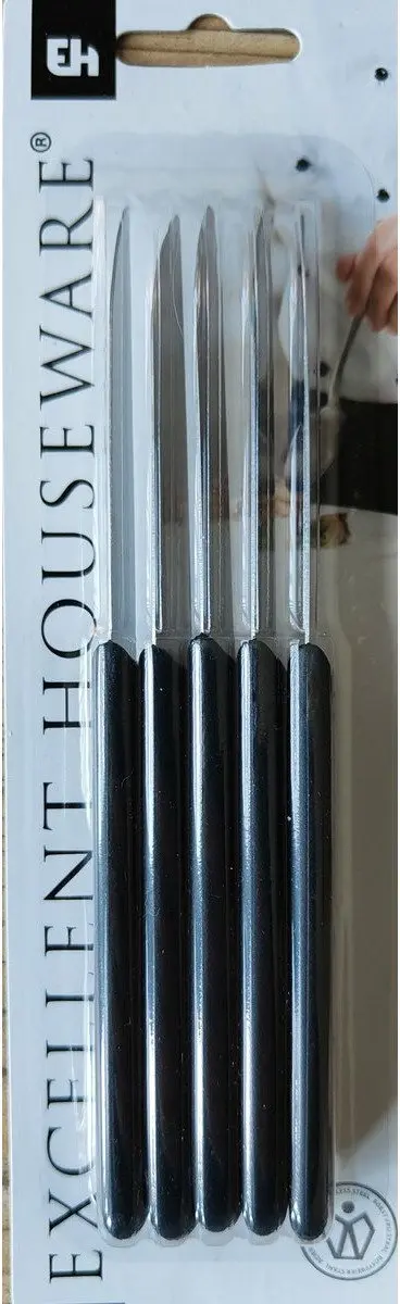 Excellent Houseware Schilmessen 5-delig - 16cm - Zwart