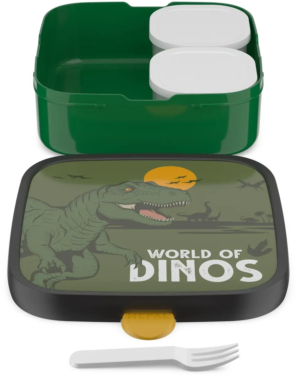 Mepal Campus Bento Lunchbox 1,25L - 3 Vakken - Dino
