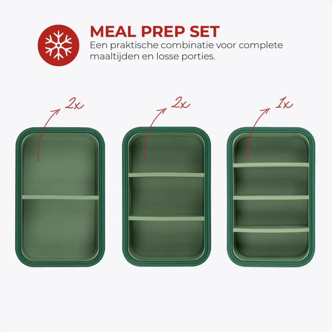 Bourgini Frosti Bits Meal Prep Bakjes - 5 Stuks Mix