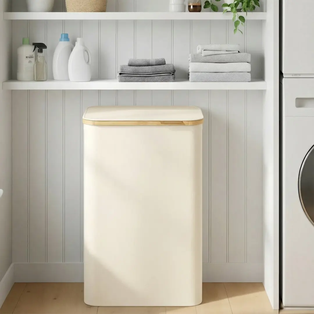 Songmics LCB509W01 Wasmand 90L - 4 Vakken - Opvouwbaar