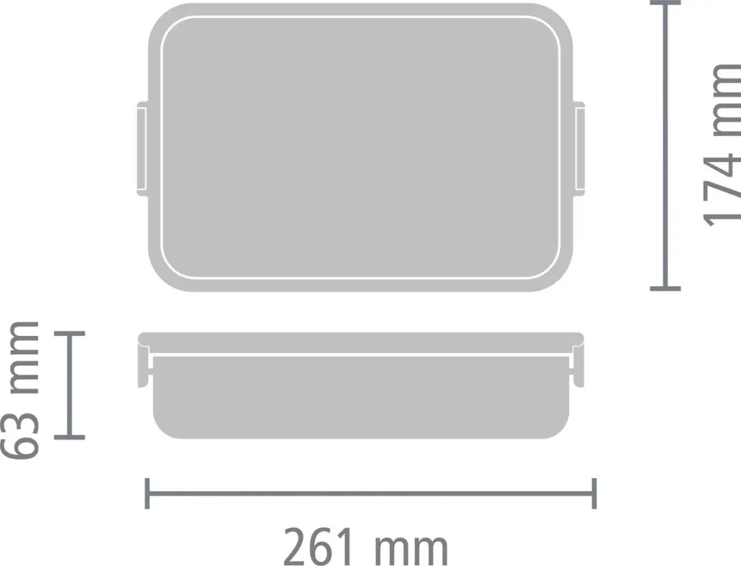 Brabantia Make & Take Lunchbox 203800 - RVS - 2L