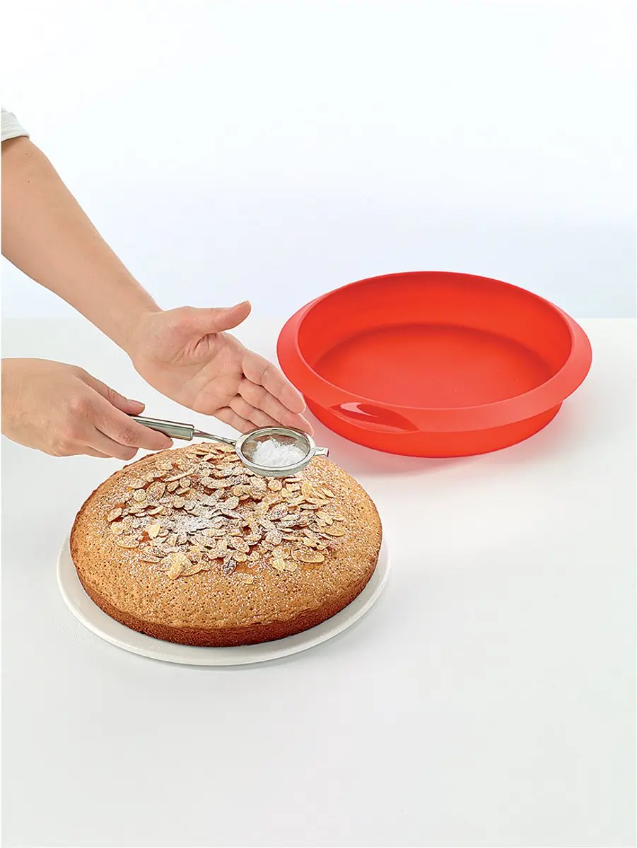 Lékué Cakevorm Rond Ø24cm Siliconen - Rood