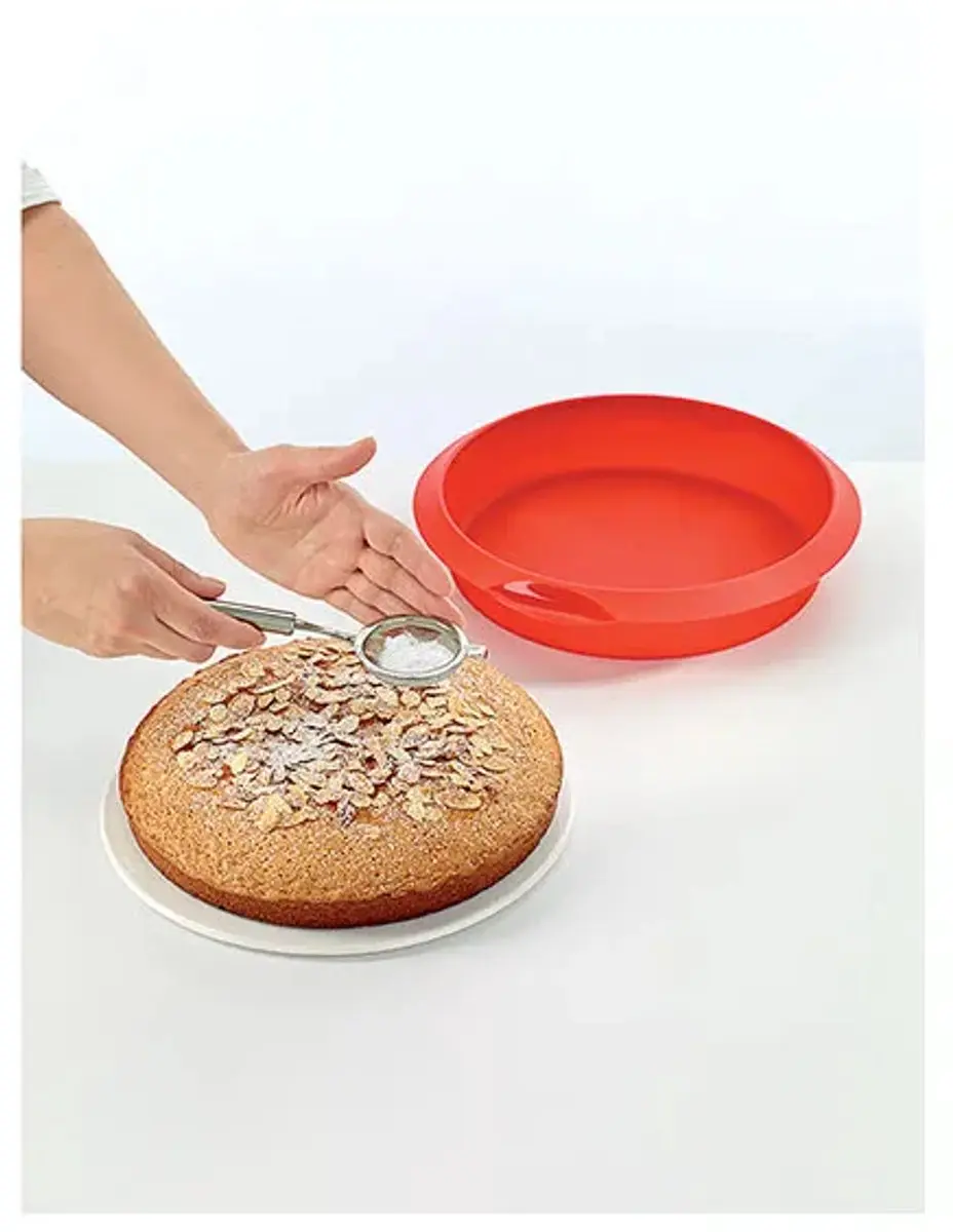 Lékué Cakevorm Rond Ø24cm Siliconen - Rood