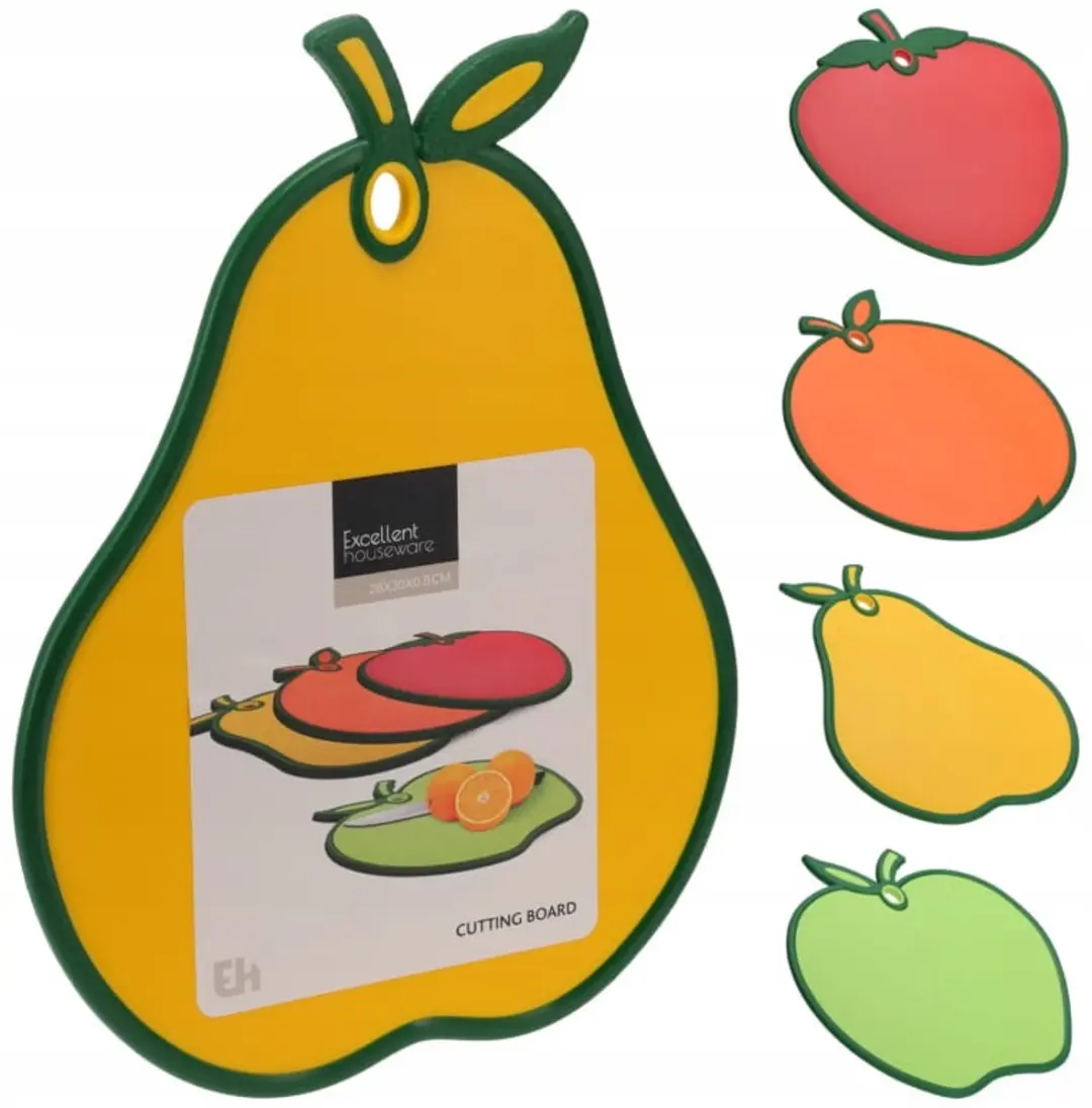 Excellent Houseware Fruit Snijplank - Aardbei/Rood