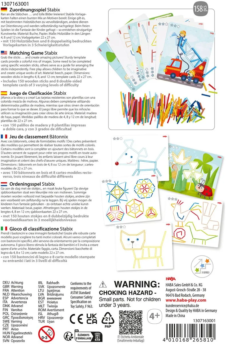 Haba Stabix Ordeningsspel - Multicolor - afbeelding 6 van 6