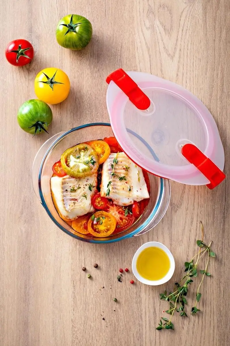 PYREX Cook & Heat Ronde Schaal 1,1L - Set van 3