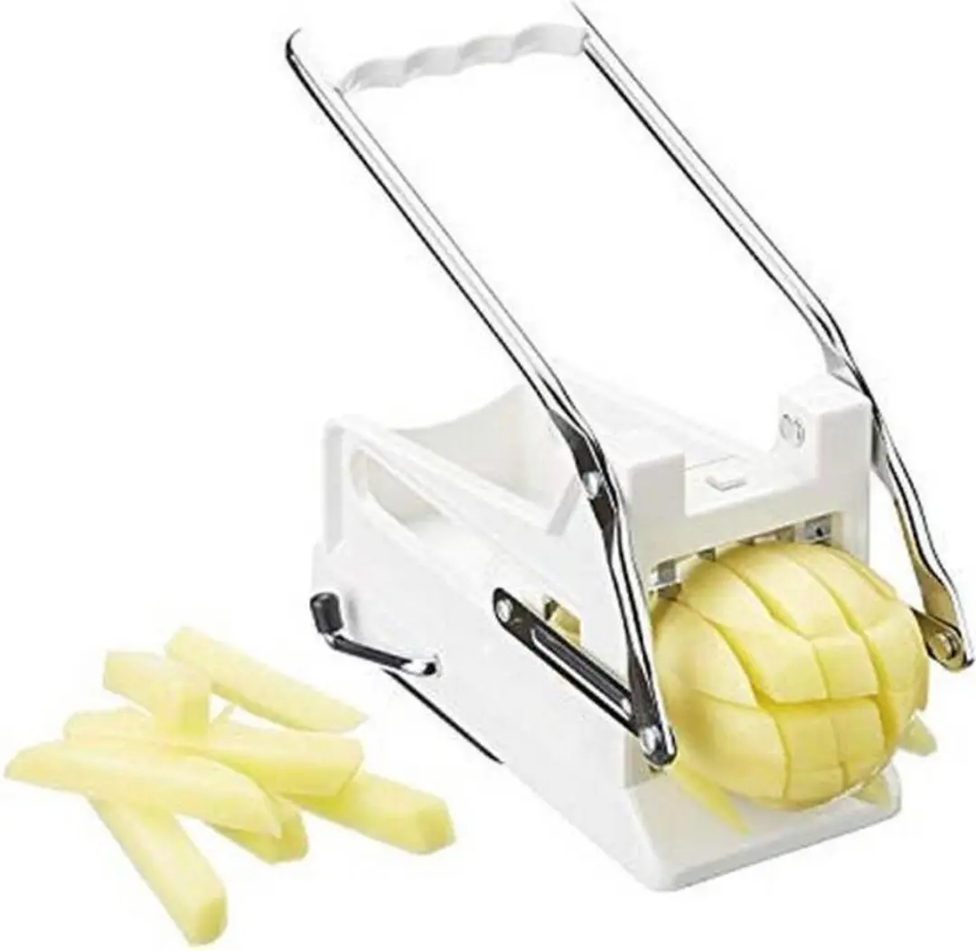 KitchenCraft Aardappel- en Groentesnijder - 2 Messen - Wit