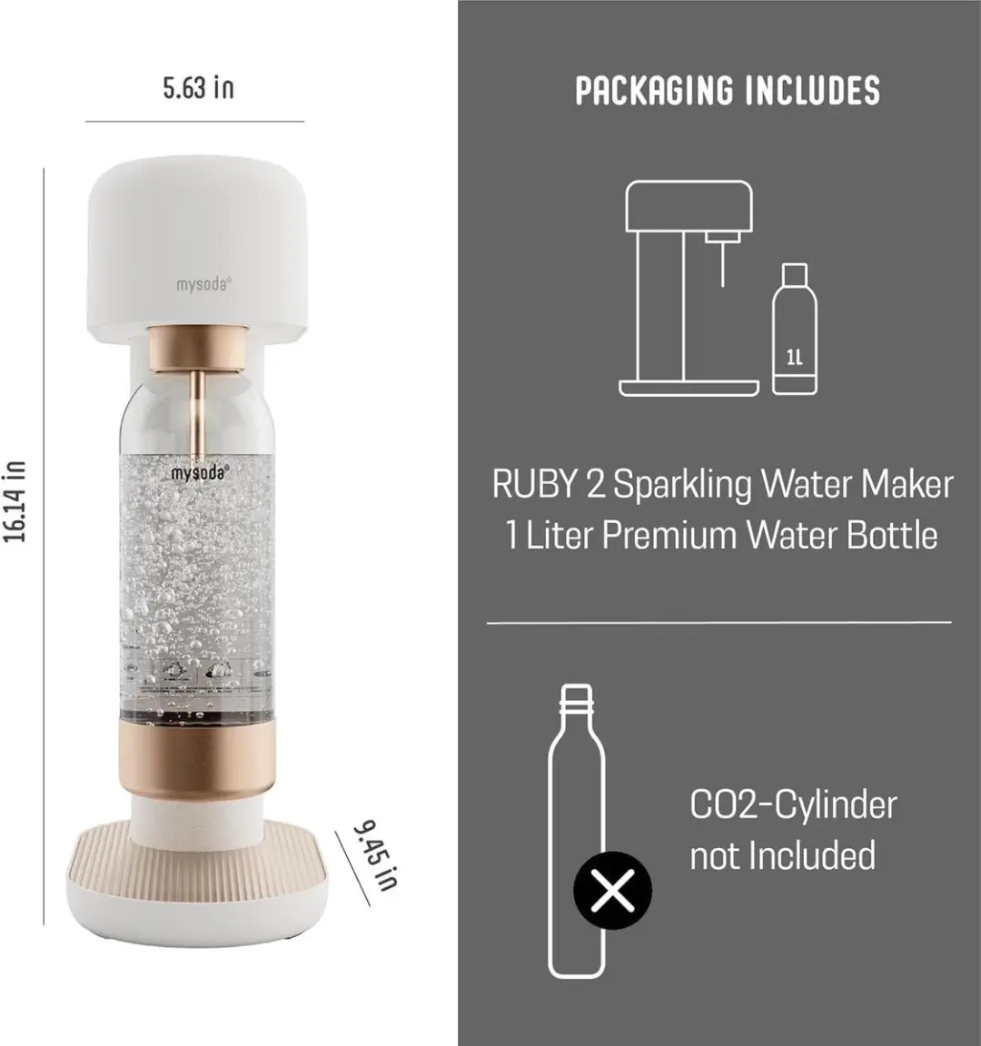 Mysoda Ruby 2 Bruiswatertoestel - Wit - EUR-RB003AL-WCE