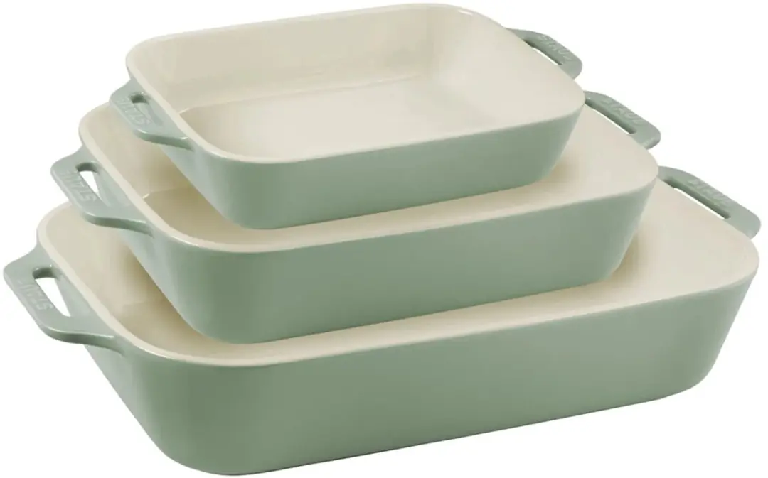 Staub Keramiek Ovenschaal Set 3-delig - 20x16cm/27x20cm/34x24cm - Eucalyptus