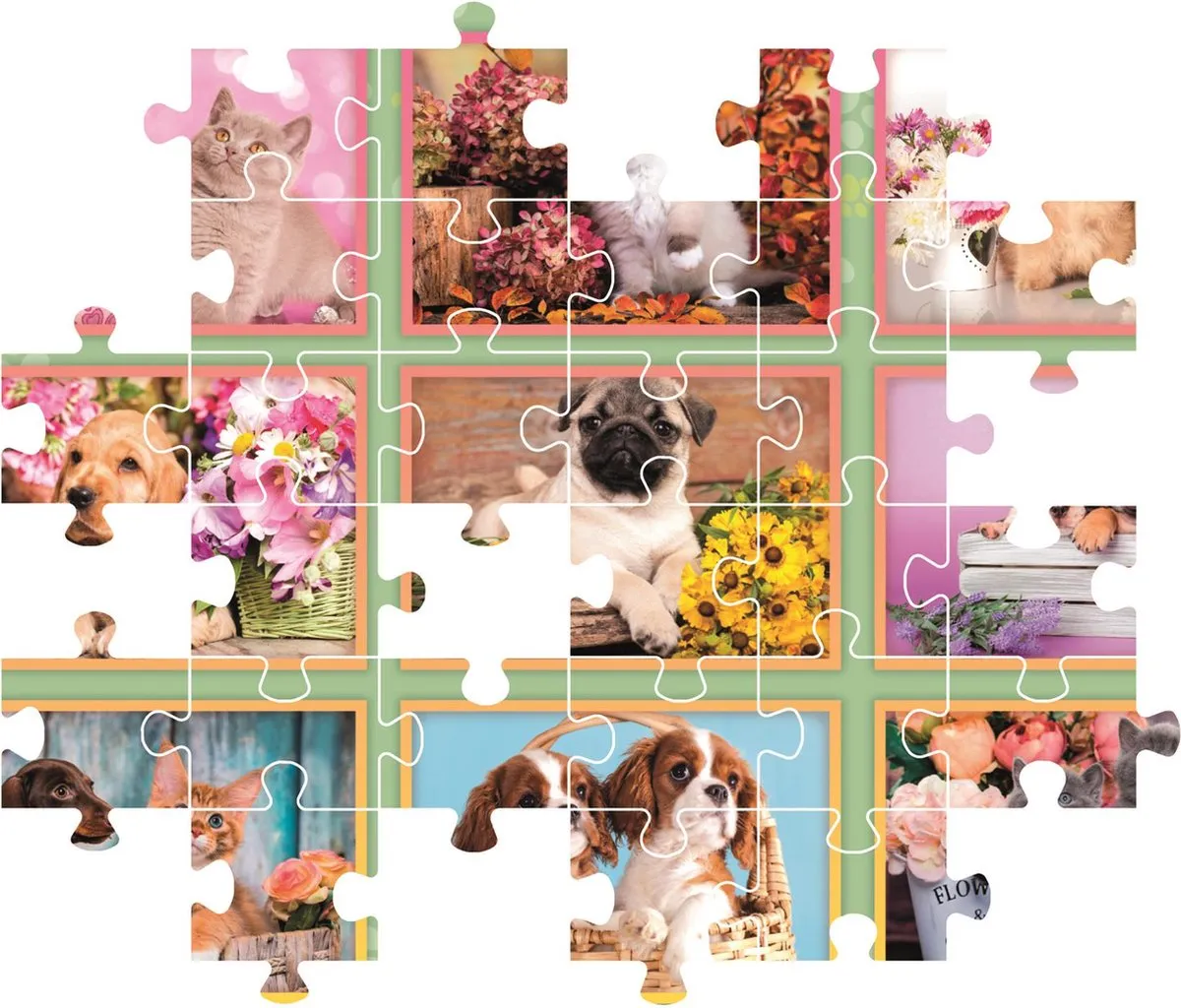 Clementoni Kinderpuzzel 180 Stukjes Huisdieren - Multikleur - afbeelding 4 van 6