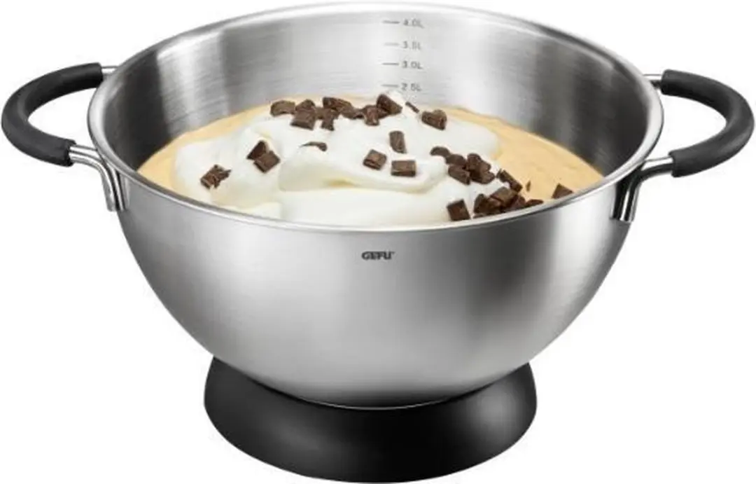 GEFU Mengkom MESCO 4006664281409 - Ø24cm - 4L - Zilver/Zwart
