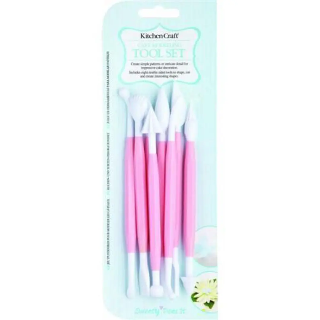 KitchenCraft Modelleer Gereedschapset - 8 Stuks - Roze
