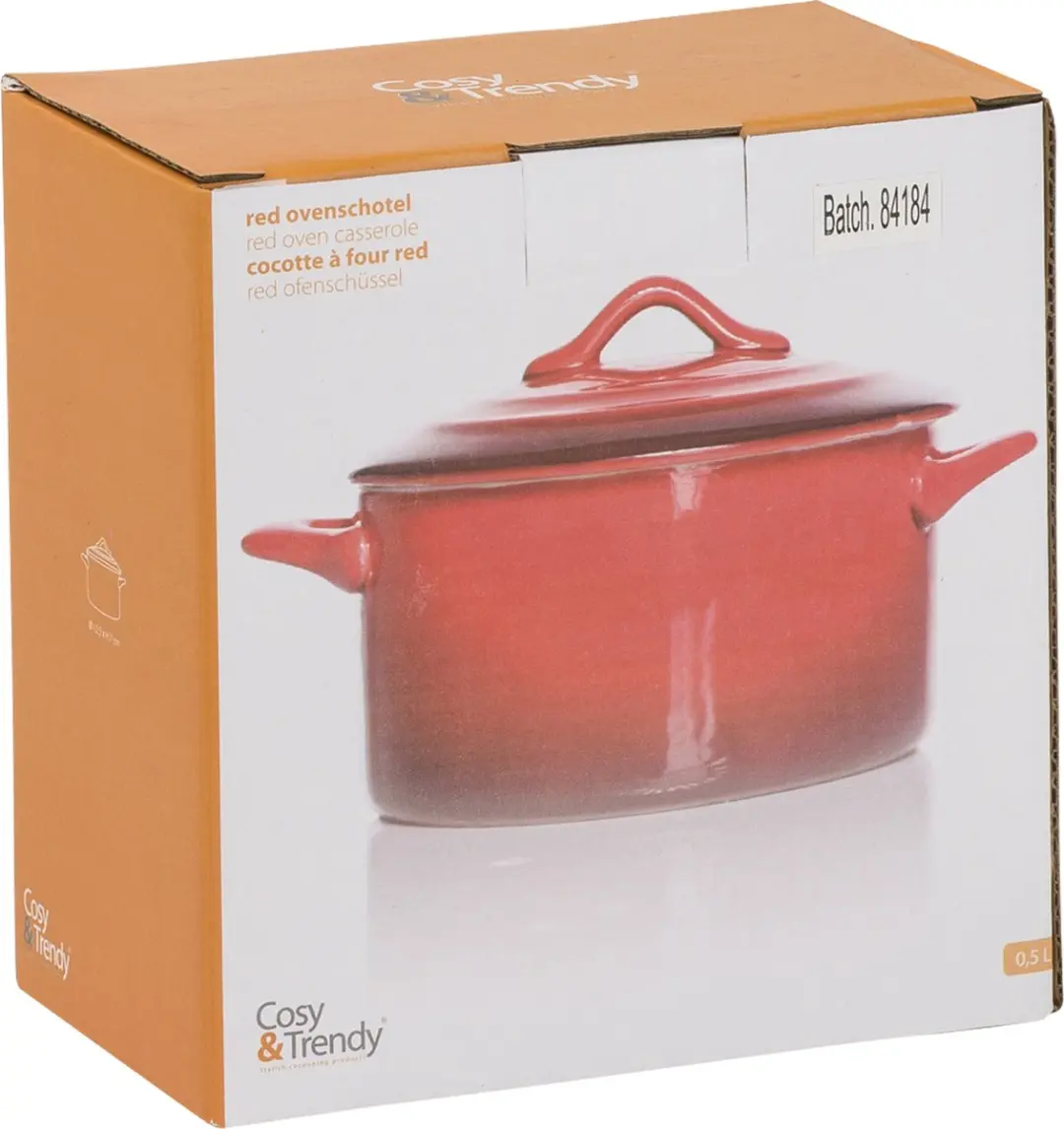 Cosy&Trendy Ovenschotel Rood - 500ml - Ø12.5cm