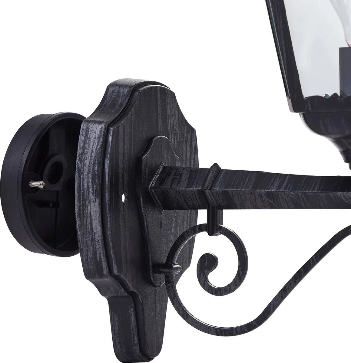 Eglo Navedo Wandlamp Buiten E27 - 47,5cm - Zwart/Zilver