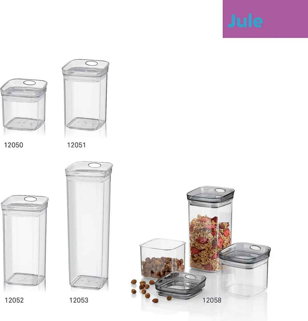Kela Jule Voorraadpotten Set 3x1.2L - Transparant