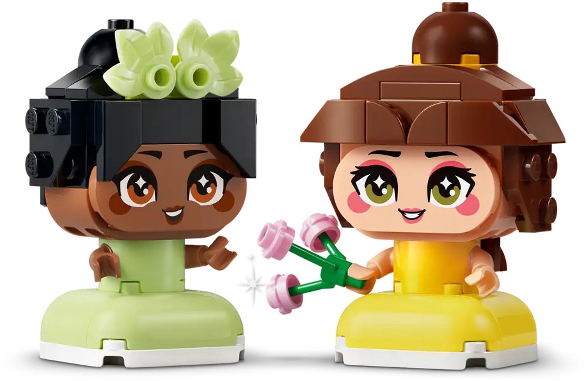 LEGO Disney Princess mini prinsessen Belle en Tiana kasteel set.