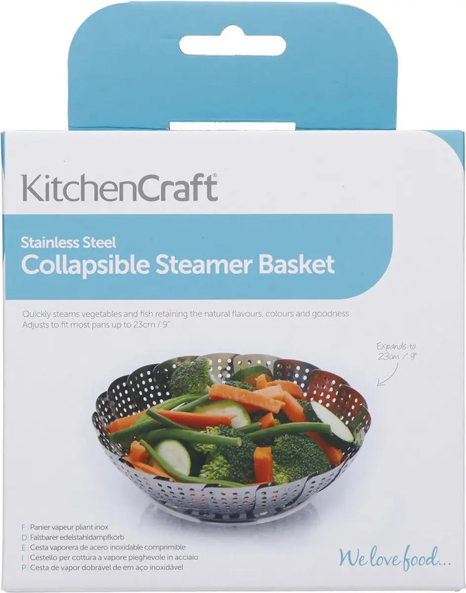 KitchenCraft Stoommand 23cm - Zilver