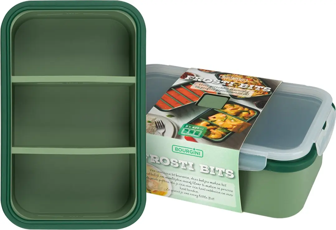 Bourgini Frosti Bits Siliconen Meal Prep Bakjes 3x425ml