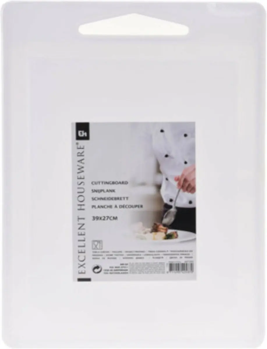 Excellent Houseware Snijplank Wit Kunststof 39x27cm