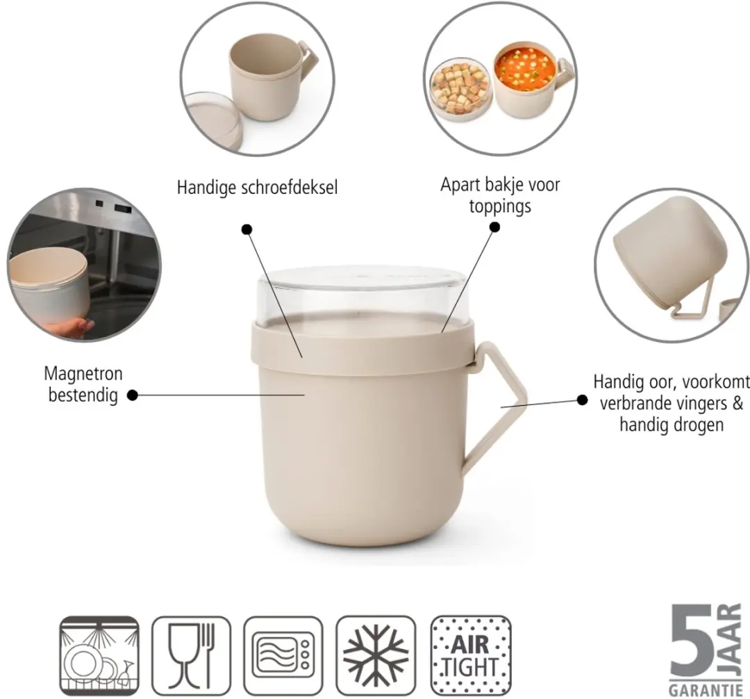 Brabantia Make & Take Soepbeker 600ml - Soft Beige