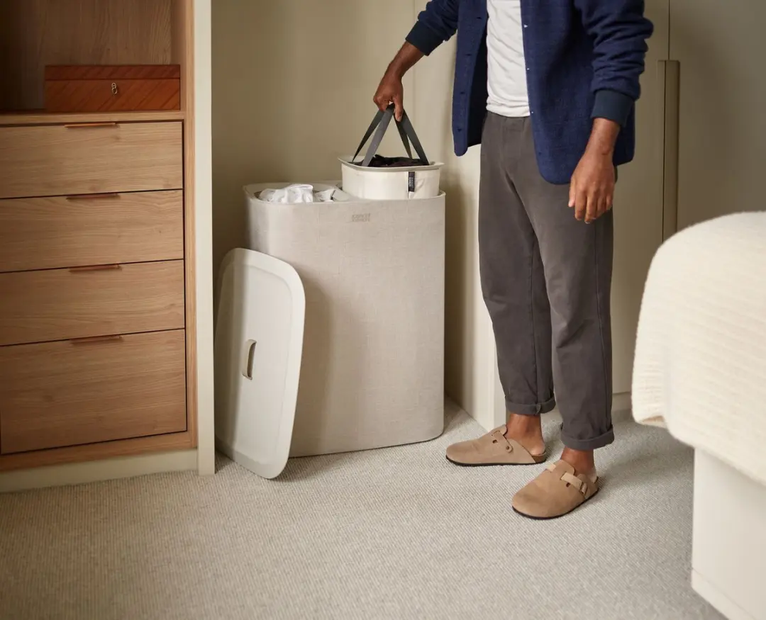 Joseph Joseph Tota Wasmand 90L - 2 Compartimenten Ecru