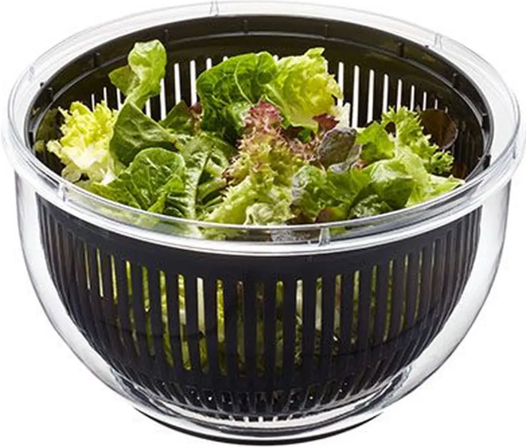 GEFU PULLIT Slacentrifuge 4,5L - Ø25cm - Transparant/Zwart - afbeelding 6 van 6