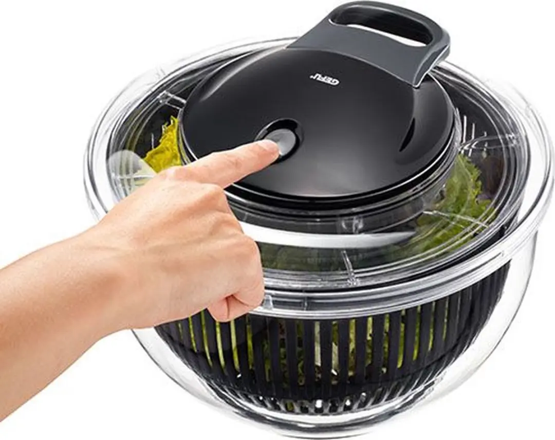 GEFU PULLIT Slacentrifuge 4,5L - Ø25cm - Transparant/Zwart