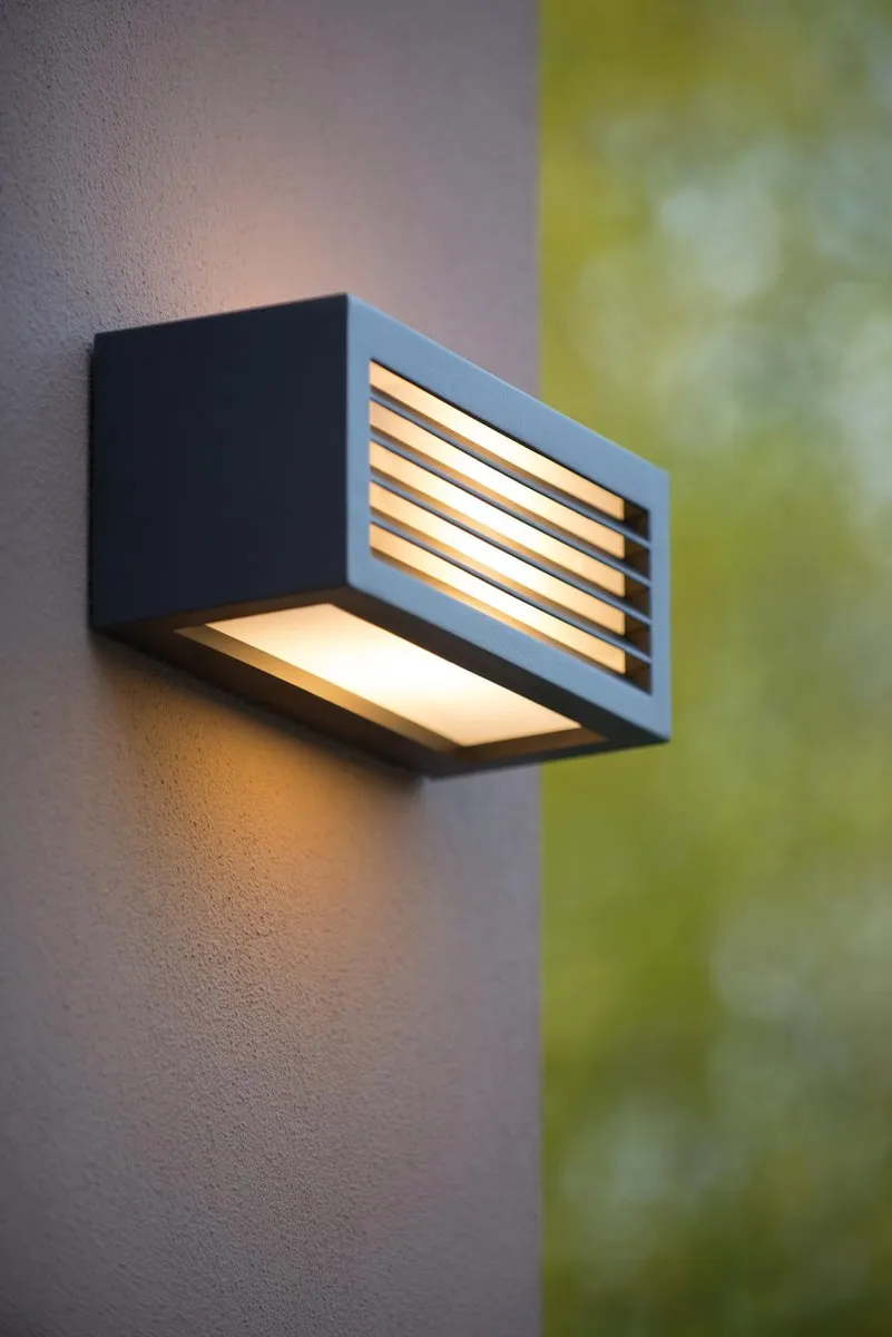 Lucide DIMO Wandlamp E27 IP54 - Antraciet