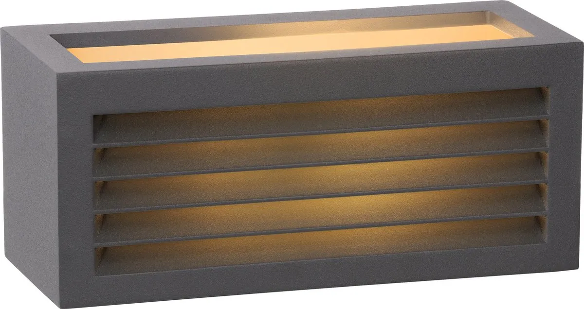Lucide DIMO Wandlamp E27 IP54 - Antraciet