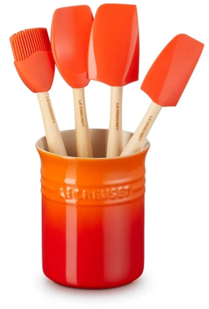 Le Creuset Aardewerken Spatelpot met 4 Spatels