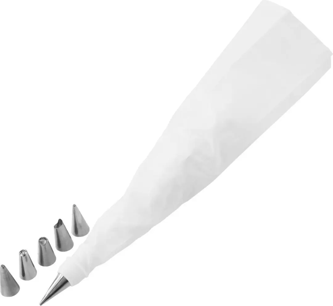 Zenker Smart Pastry Spuitzak met 6 Mondjes - 33cm - Wit