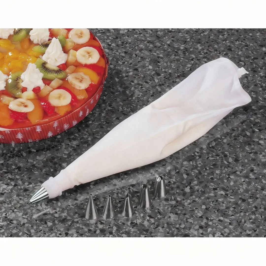 Zenker Smart Pastry Spuitzak met 6 Mondjes - 33cm - Wit